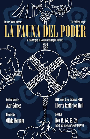 Poster art for "La Fauna Del Poder" - Provided by Catarsis Teatro