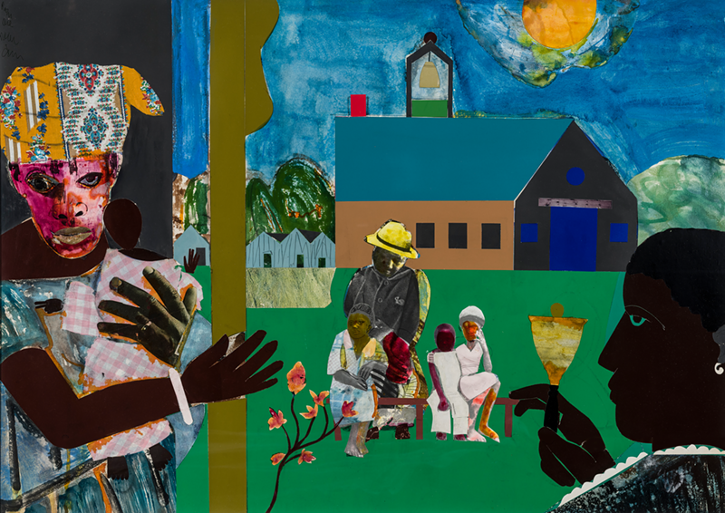 Romare Bearden's "School Bell Time" - Romare Bearden Foundation/VAGA at Artists Rights Society (ARS), New York. Photo by Paul Takeuch