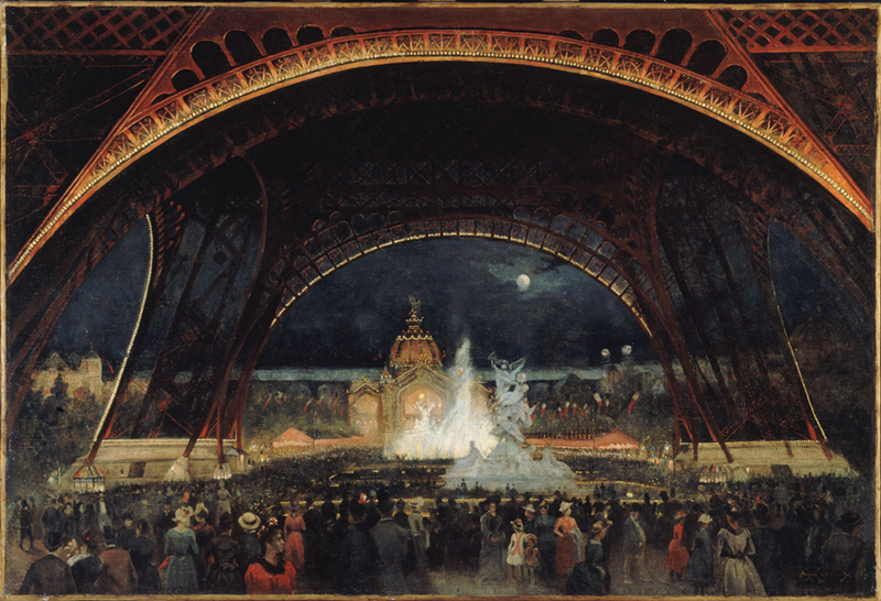 Nighttime Festivities at the International Exposition of 1889 under the Eiffel Tower, circa 1889, oil on canvas - Photo: Musée Carnavalet, Paris, © Musée Carnavalet/Roger-Viollet