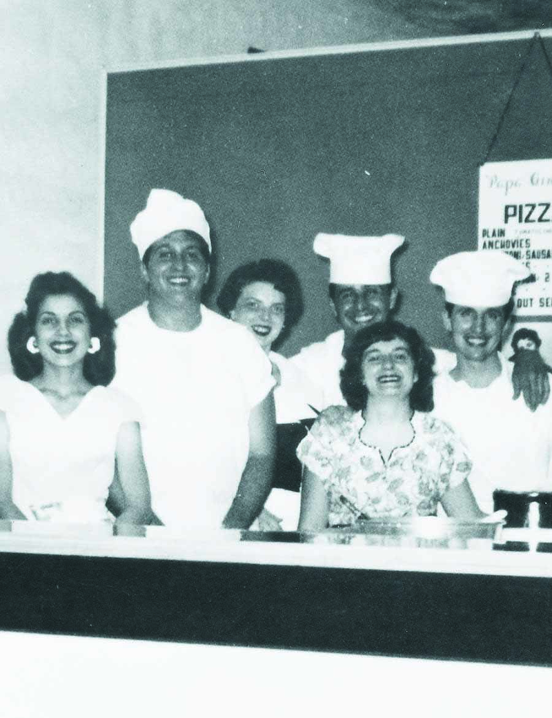 Buddy LaRosa and his employees at the first pizzeria on Boudinot Avenue in 1954 - PHOTO: PROVIDED BY LAROSA'S