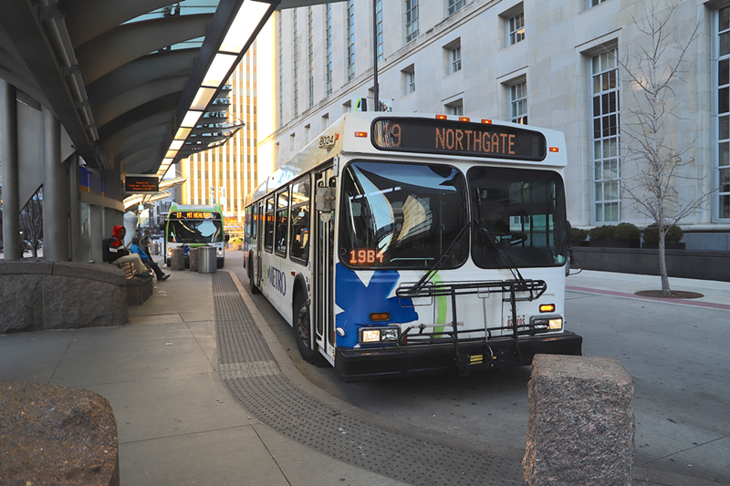 A Metro bus at Government Square in downtown Cincinnati - Nick Swartsell