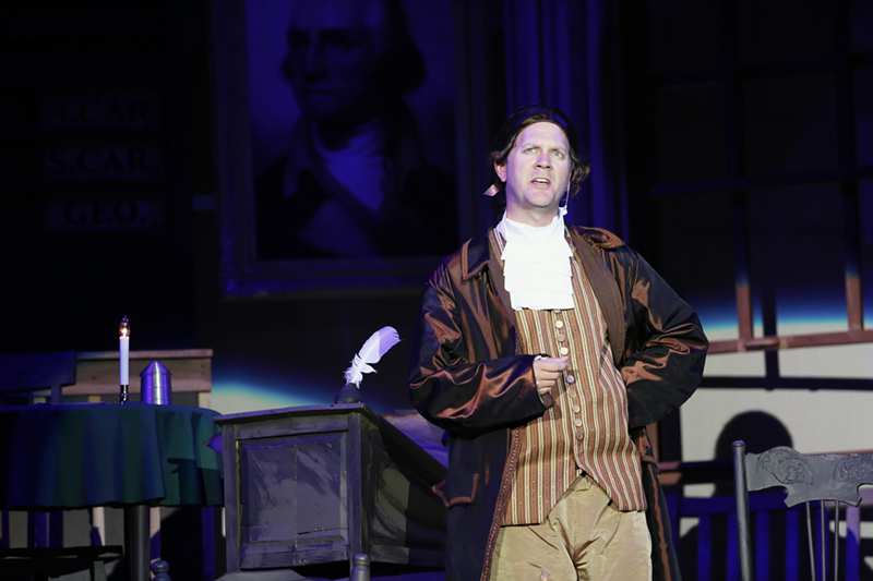 Rodger Pille as John Adams in '1776' at Incline Theatre