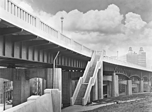 Columbia Parkway under construction - Photo: Courtesy University of Cincinnati, Archives and Rare Books Library