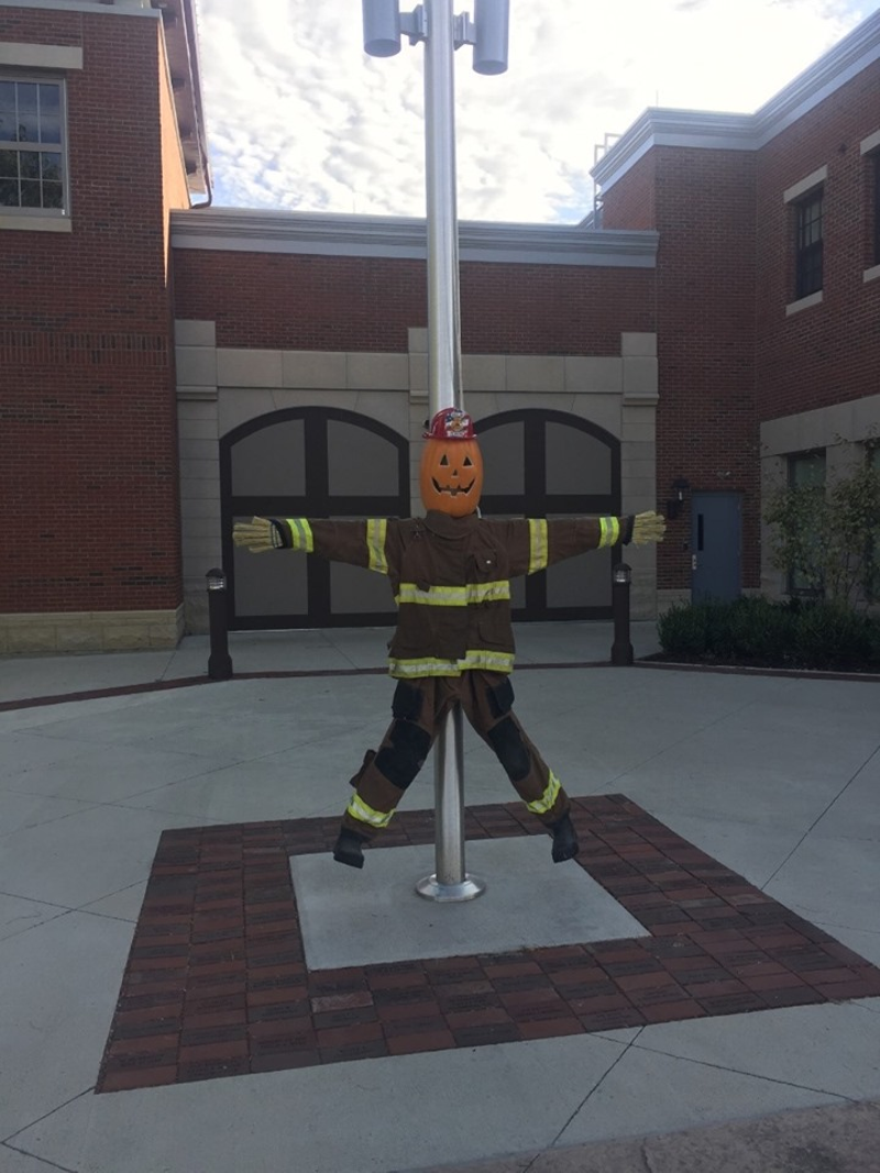 The Violet Township Fire Department's scarecrow, Sparky - Photo: Provided by Belle Communication