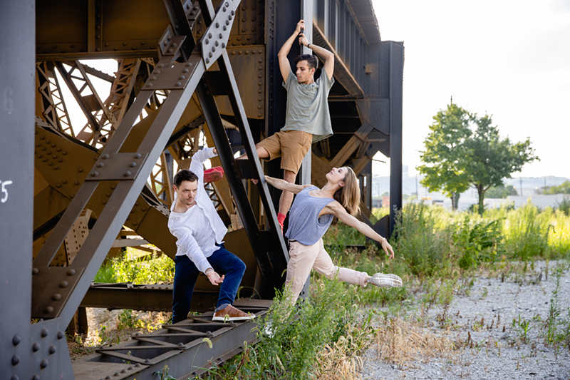 (L to R): Cincinnati Ballet's David Morse, Taylor Carrasco, Melissa Gelfin - Photo: Hailey Bollinger