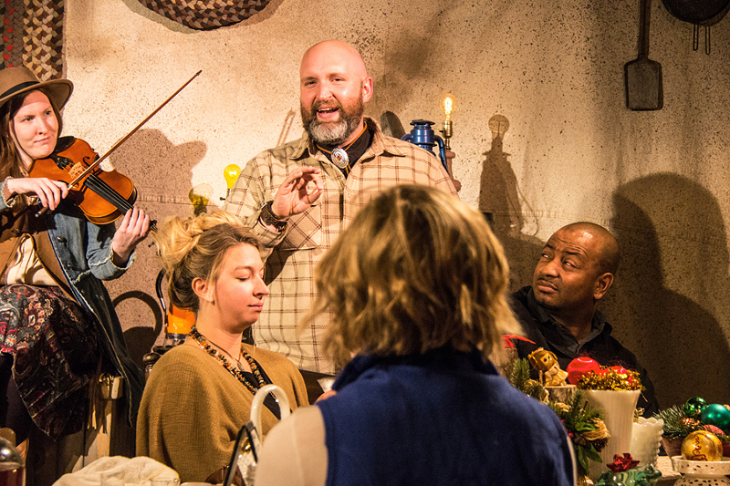 Gnarly’s cast features Michael Sherman (center) as the sheriff. - Photo: Dan R. Winters