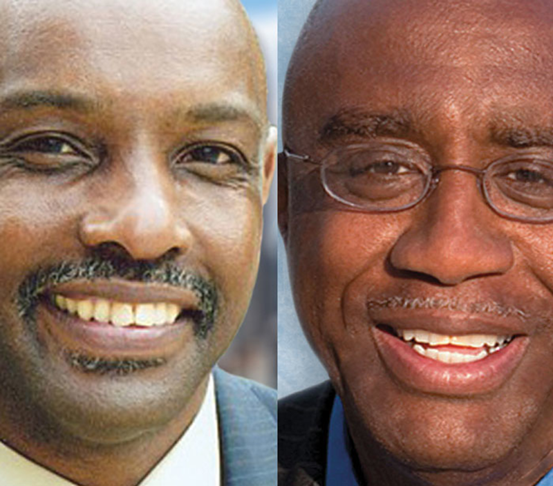 Cecil Thomas, left, and Charlie Winburn are vying for a largely Democratic district encompassing Cincinnati.