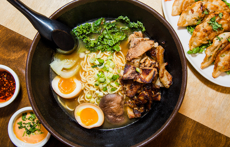 Dope!’s Hella Spicy Miso Ramen with Japanese-style barbecue pork and kale - Photo: Hailey Bollinger