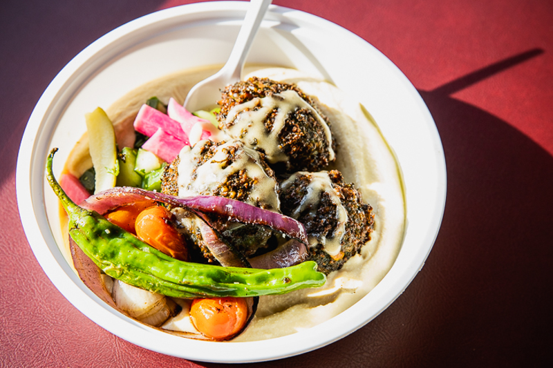 Forty Thieves falafel over hummus - Photo: Hailey Bollinger