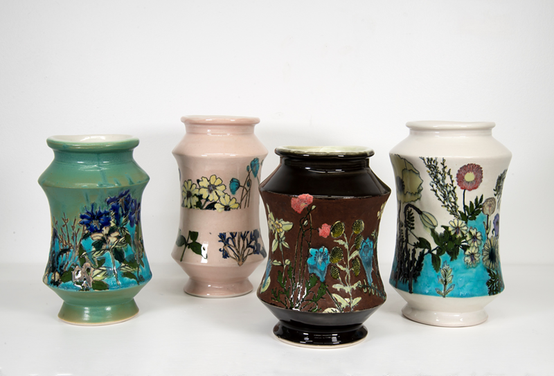 Four jars made by Future Retrieval - Courtesy Lloyd Library and Future Retrieval
