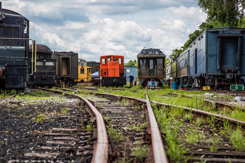 The train yard at the Railway Museum of Greater Cincinnati - Photo: Hailey Bollinger