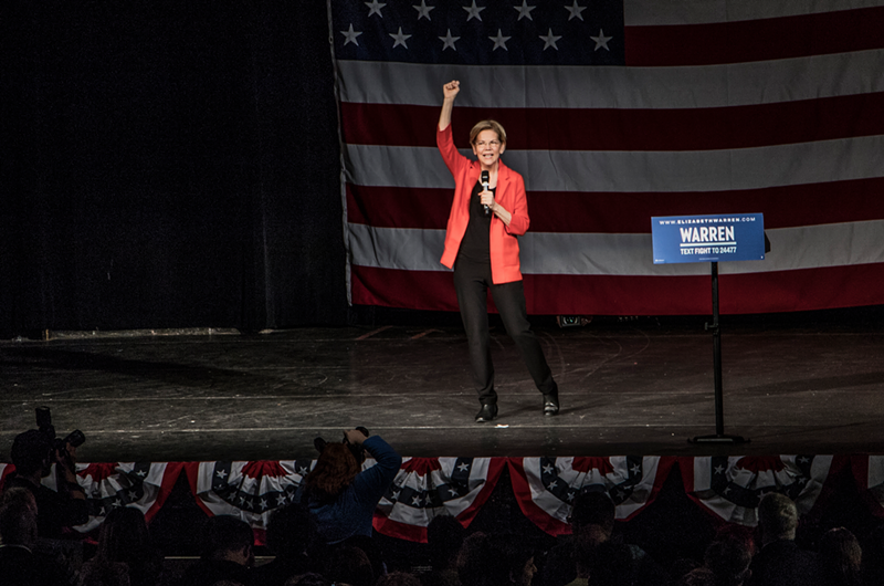 Elizabeth Warren at a campaign town hall May 11 in Cincinnati - Nick Swartsell