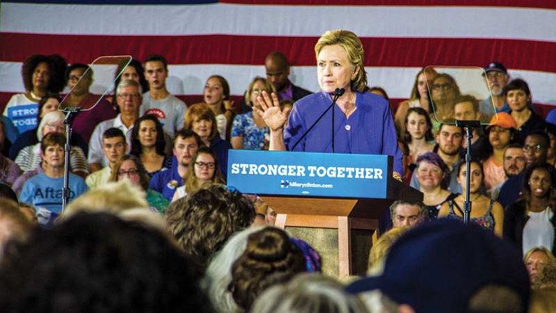 Democratic presidential nominee Hillary Clinton campaigns in Cincinnati. - Nick Swartsell