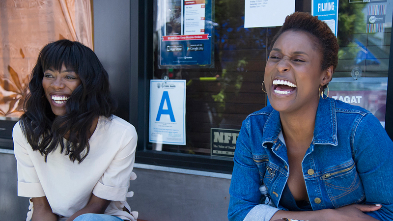 Issa Rae (right) with cast member Yvonne Orji - Photo: Anne Marie Fox/HBO