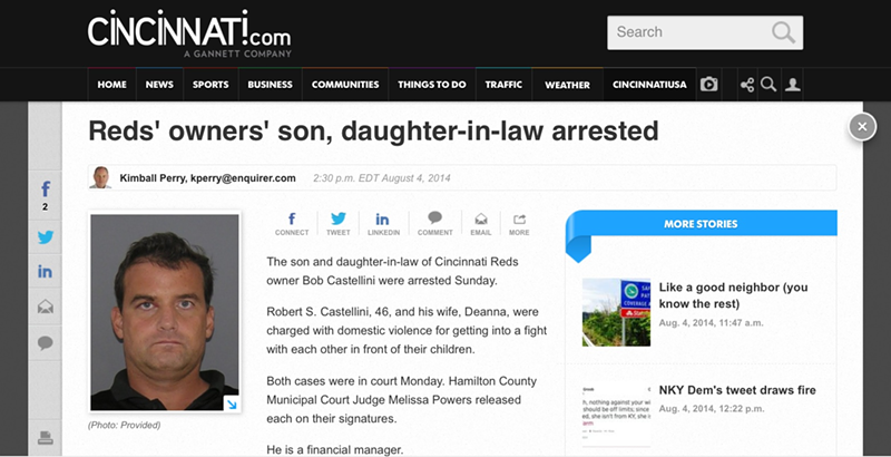 Did The Enquirer Take Down a Castellini Arrest Story?