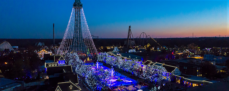 Kings Island's WinterFest is Back with Holiday Lights, Ice Skating and Blue Hot Chocolate