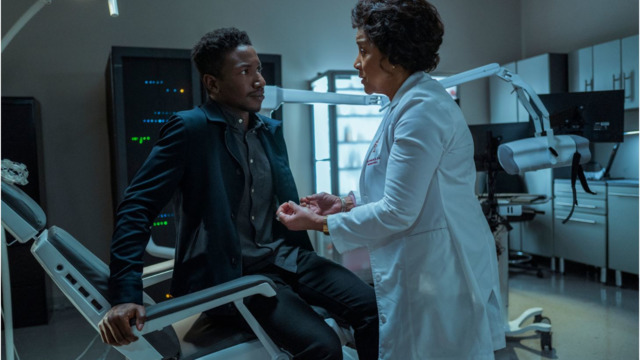 Phylicia Rashad, right, plays mad scientist with Mamoudou Athie in Black Box - PHOTO: AMAZON PRIME/BLUMHOUSE PRODUCTIONS