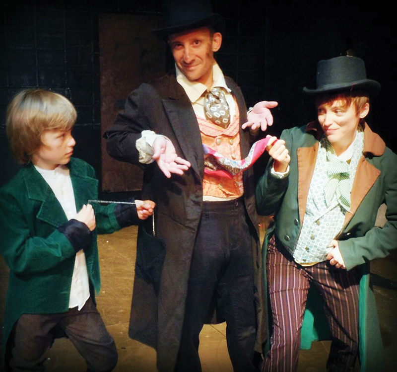 (L-R) Ethan Verderber, Jeremy Dubin and Sara Clark in Cincinnati Shakespeare Company’s 'Oliver Twist.'