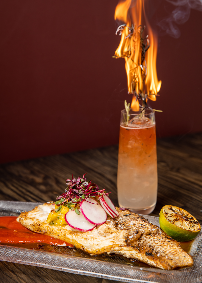 Baja snapper and cocktail - PHOTO: HAILEY BOLLINGER