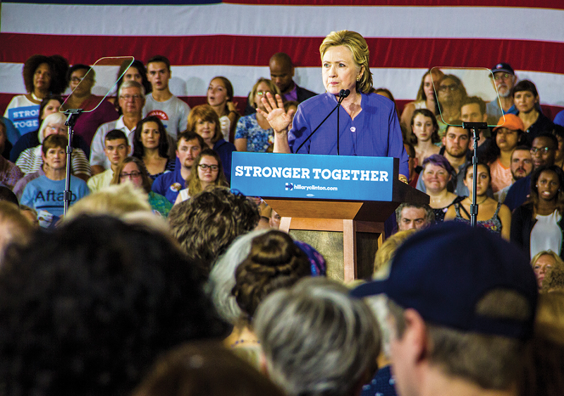 Presumptive Democratic presidential nominee Hillary Clinton speaks in Union Terminal - Nick Swartsell