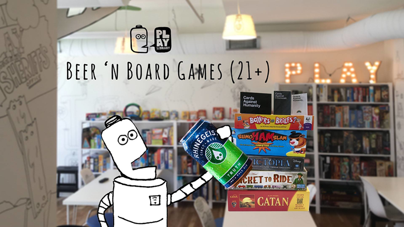 The New Play Library Location on Main Street Hosts Beer n’ Board Games Night for Grown-Ups