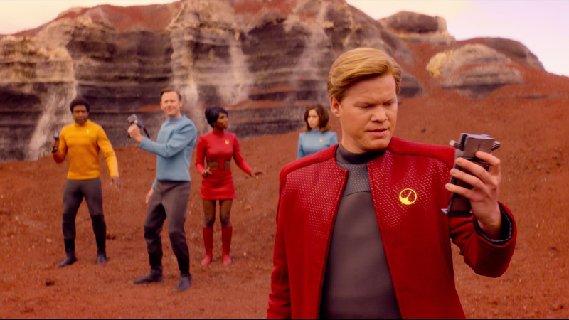 The cast of "Black Mirror," with Jesse Plemons in foreground - PHOTO: Jonathan Prime/Netflix
