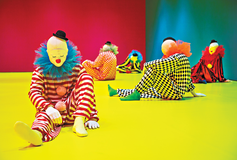 Ugo Rondinone clown sculptures at Contemporary Arts Center - Photo: Hailey Bollinger