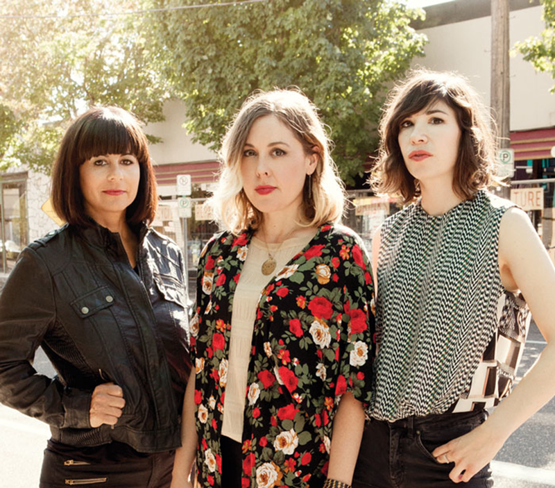 Janet Weiss (left) says Sleater-Kinney reunited because they craved the intensity of the band.