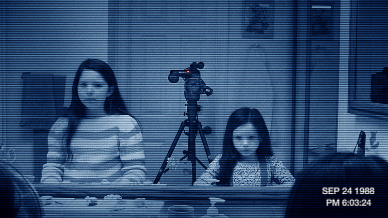 Chloe Csengery and Jessica Brown in 'Paranormal Activity 3'