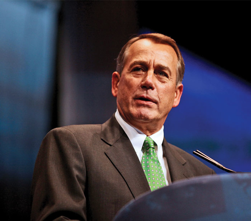 Former U.S. House Speaker John Boehner of Ohio