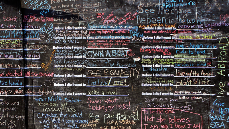 "Before I Die" detail - Photo: Courtesy Candy Chang
