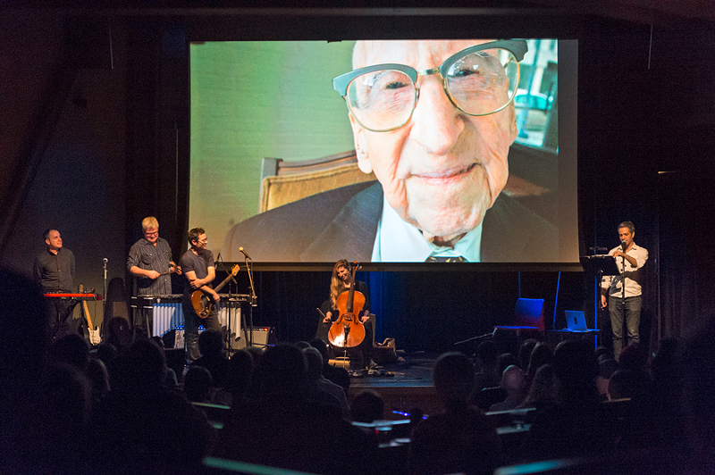 "Live Cinema" mixes a musical ensemble with short films. - PHOTO: Gayle Laird@Exploratorium.jpg