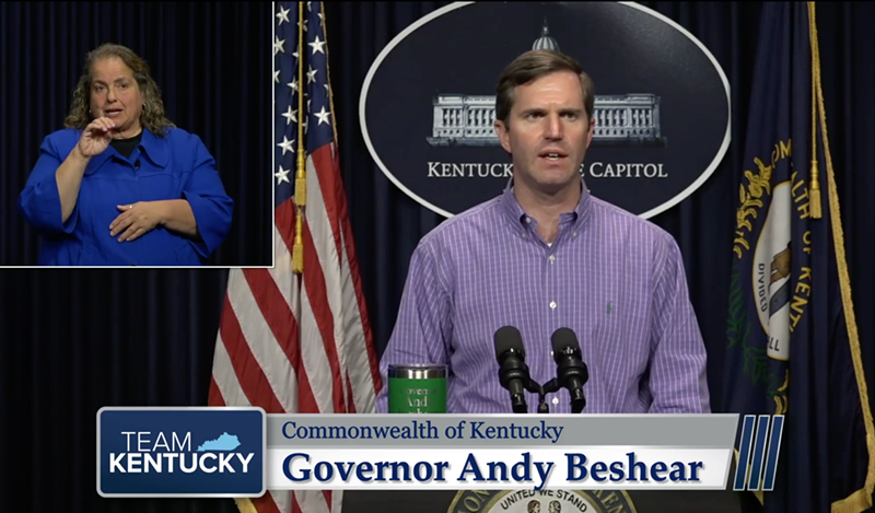Gov. Andy Beshear - Photo: Screenshot from April 10 press conference