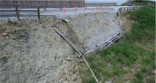 Road damage caused by heavy flooding - Ark Encounter lawsuit documents