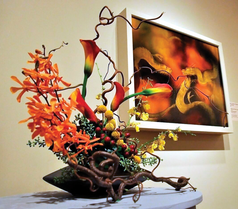 Florists interpret works of art at Art In Bloom.
