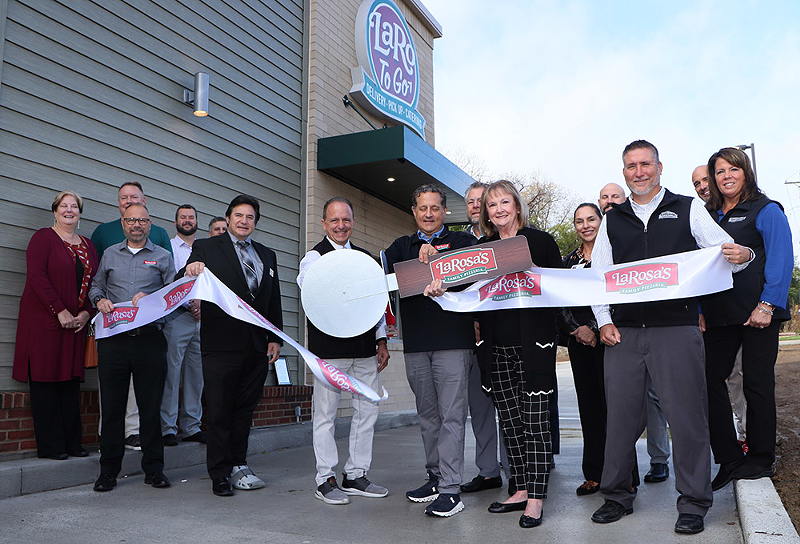Delhi Township officials and LaRosa’s executives at the Oct. 25 ribbon cutting of the new to-go store on Delhi Pike - Photo: Provided by LaRosa's