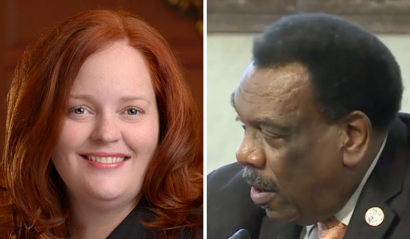 (L-R) Betsy Sundermann and Wendell Young - Photos: Hamilton County Courts: WLWT video still