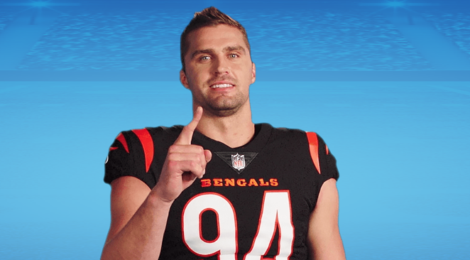 The Cincinnati Bengals' Sam Hubbard wants to get cooking with you. - Photo: madeforbengalswatching.com