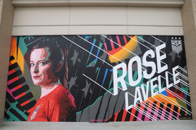 The Rose Lavelle mural at The Banks in Cincinnati - Photo: Nick Swartsell