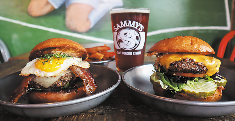 The Sammy Burger and Classic Burger from Sammy's Craft Burgers & Beer - PHOTO: PROVIDED BY SAMMY'S CRAFT BURGERS & BEER