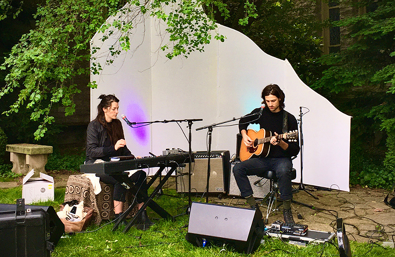 Local band Turtledoves performing at the first Joyful Noise on the Green concert - Photo: Church of the Advent