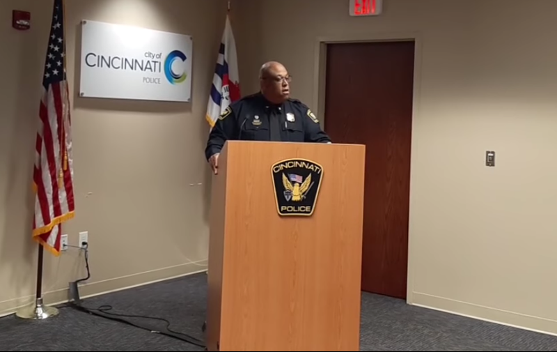 Cincinnati Police Chief Eliot Isaac addresses reporters on July 5. - VIDEO STILL: FACEBOOM.COM/CINCINNATIPOLICE