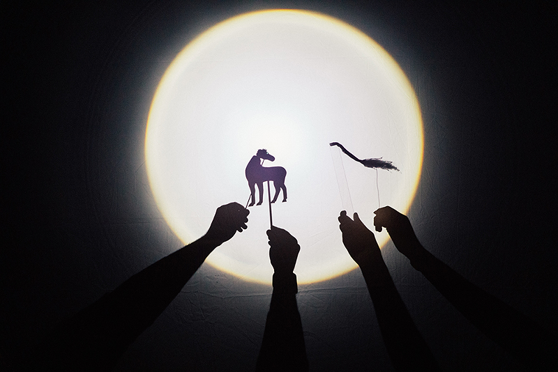 Hit the Lights' 2021 Cincy Fringe show is Horsetale, a video production that weaves together handmade shadow puppetry created using vintage overhead projectors. - Photo: Provided by Hit the Lights