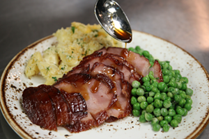 Easter ham, peas and mac and cheese - PHOTO: PROVIDED BY COPPIN'S