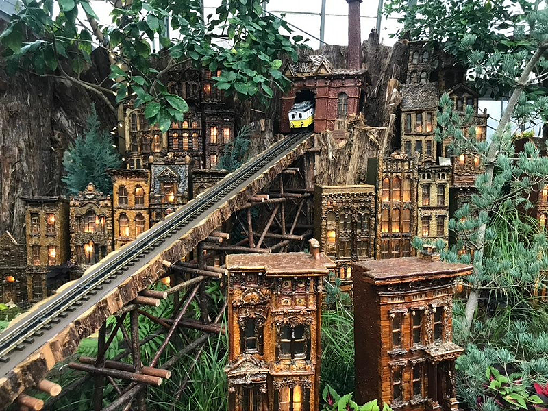 This year's Trains and Traditions show will once again feature botanical replicas of Cincinnati landmarks. - Photo: Provided by Krohn Conservatory