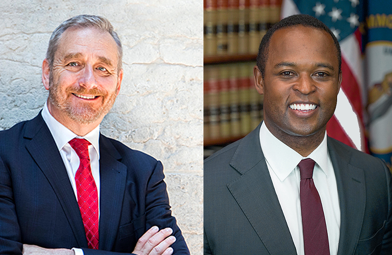 (L to R): Ohio Attorney General Dave Yost and Kentucky Attorney General Daniel Cameron - Photo: Both Official Office Portraits