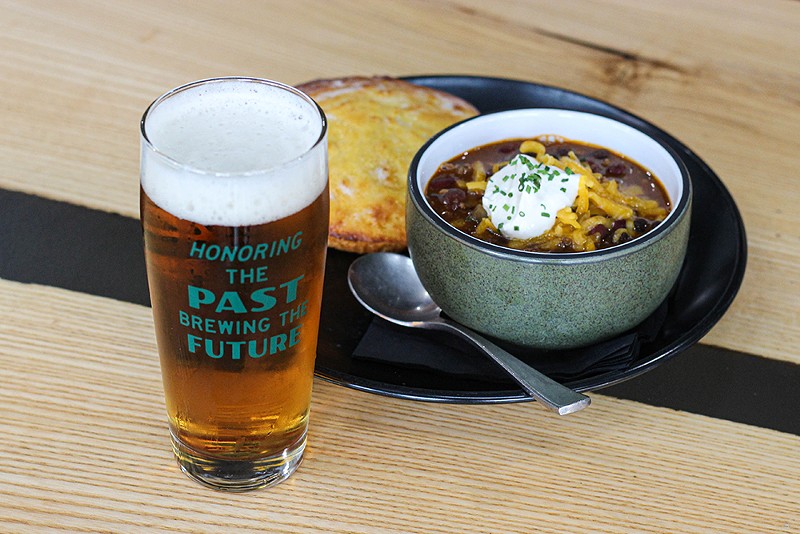 Panzer Festbier with chili and cornbread from Chili Fest sponsor Cartridge Brewing - Photo: Provided by Cartridge Brewing