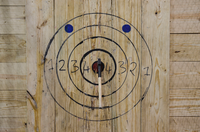 Axe-throwing is a fun experience-based bar activity. - PHOTO: MEGAN WADDEL