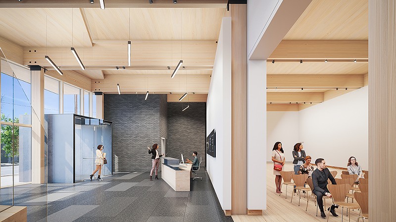 Artistic rendering of the lobby in FotoFocus’s new building - Photo: Jose Garcia Design + Construction