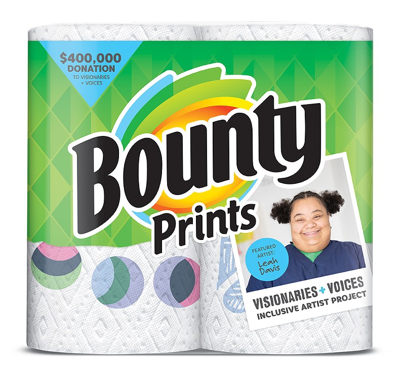 Work by artists from local Visionaries + Voices will be featured on Bounty paper towels. - Photo: Provided by P&G